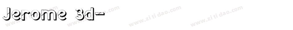 Jerome 3d字体转换
